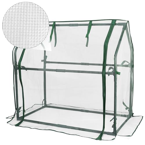 Gardzen Mini Greenhouse with Mesh Cover 36.2"(L) x18.9(W) x33.3(H) | Portable Outdoor Greenhouse, Enhanced Ventilation, Ideal for Spring, Summer & Fall - size: 36”(L) x18”(W) x33”(H)
