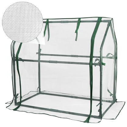 Gardzen Mini Greenhouse with Mesh Cover 36.2"(L) x18.9(W) x33.3(H) | Portable Outdoor Greenhouse, Enhanced Ventilation, Ideal for Spring, Summer & Fall - size: 36”(L) x18”(W) x33”(H)