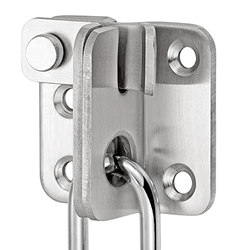 2 Set Brushed Nickel Flip Latches with Padlock Hole,2.36”x2.12”Gate Latch | Stainless Steel Sliding Barn Door Lock ,for bedroom,drawer,Wine Cabinet,cabinet,garage,window,pet enclosures - color: Brushed Nickel_2 Pack