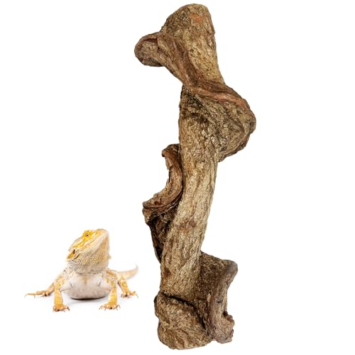 Reptile Climbing Decor 1.8-2.2" Thick Wood Branches Snake Habitat Decorations Terrarium Wooden Tree Trunk Ornament for Bearded Dragon Lizard Geckos Chameleon Frog (11.8 inches) - size: 11.8 inches (1 Pack)
