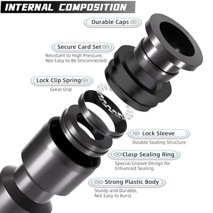 10 Pack Quick Connect 1/4" Drip Irrigation Shut Off Valve, Universal Drip Irrigation Tubing Coupling Valve, Leak Free Connector Locking Fitting for Sprinkler or Drip Irrigation System - size: 10PCS 1/4" Drip Irrigation Shut Off Valve