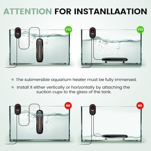 hygger 1200W Aquarium Heater with Controller, Submersible Fish Tank Heater Intelligent Leaving Water Automatica Stop Heating and Overheat Protection,132-264 Gal Turtle Heaters for Freshwater Saltwater - size: XL-1200W for 132-264 Gallon