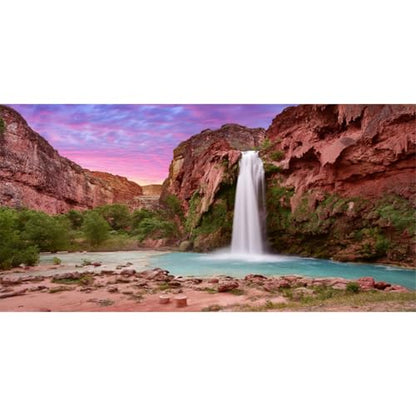 36x24 in Reptile Habitat Background Mountain Waterfall Terrarium Backdrop - size: 36x24in/90x60cm