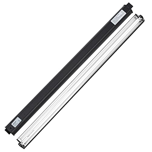 REPTI ZOO 39W Reptile T5 HO UVB Lighting Combo Kit, 34" Light Fixture Reptile Terrarium Hood, with Detachable Curved Reflector and 5.0 UVB T5 Lamp Bulb, ETL certificated - size: 39W