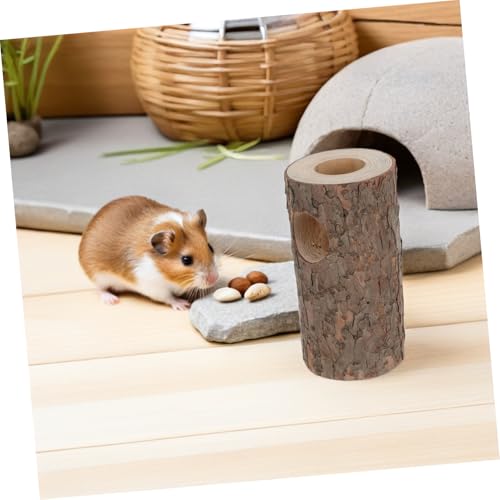 Generic Natural Pine Wood Reptile Hideout Hollow Log Shelter Smooth Surface and Easy Maintenance for Lizards and Turtles in Aquarium Driftwood Centerpieces or Terrarium