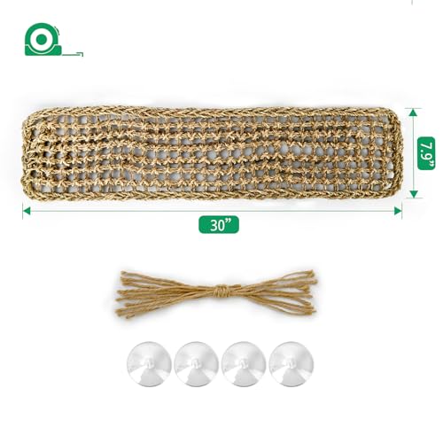 Bearded Dragon Lizard Hammock Reptile Lounger 30"*8" 1Pcs,100% Natural Seagrass Bed and Cage Terrarium Tank Accessories for Geckos,Snakes,Chameleon,Hermit Crab,Axolotl,Iguana