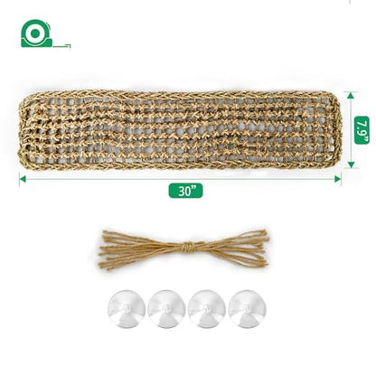 Bearded Dragon Lizard Hammock Reptile Lounger 30"*8" 1Pcs,100% Natural Seagrass Bed and Cage Terrarium Tank Accessories for Geckos,Snakes,Chameleon,Hermit Crab,Axolotl,Iguana