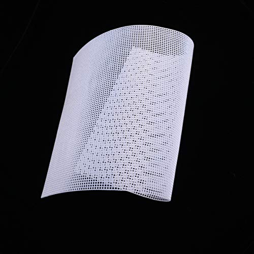 5PCS Plastic Fish Plastic Canvas Aquarium décor Tank dividers Black mesh Grid Reptile Terrarium Fish Tank Divider 5 Gallon frag Rack Betta Crawl White Crafts
