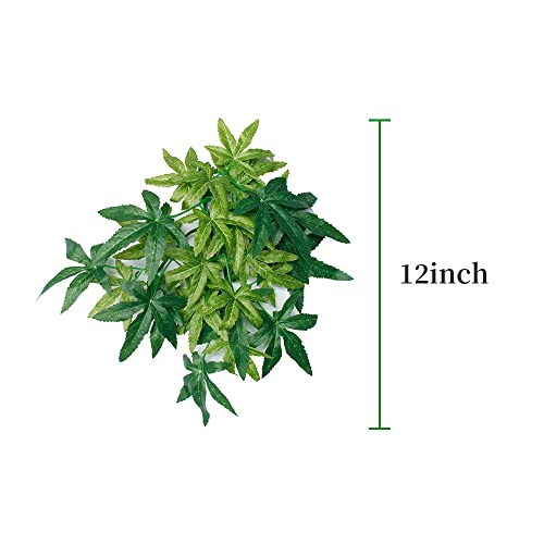 30cm/12in Aquarium Decorations Plants Artificial Fake Plastic Water Grass Plants for Fish Tank Aquarium Decor Artificial Hanging Plants - color: Green Leaves, size: 12INCH