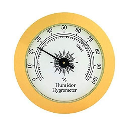 Analog Hygrometer, Round Glass Analog Hygrometer for Cigar Humidors, Accurate, Reliable, and Attractive Look