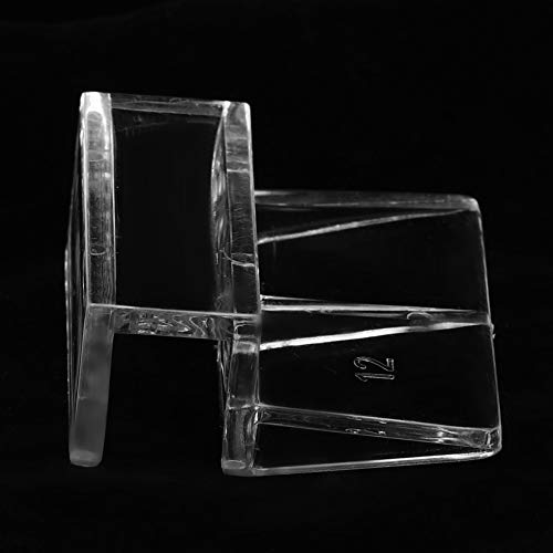 TOPINCN Aquarium Glass Cover Holder, 20Pcs Acrylic Clips, Transparent, 12mm - size: 12mm