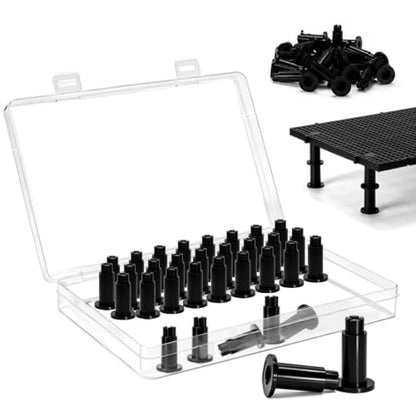 LINLAN 70Pcs Aquarium Grid Support Feet,Fish Tank Divider Riser Legs,Egg Crate Brackets for DIY Filtration and Bottom Protection in Aquascaping