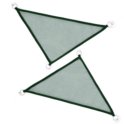 2 Pcs Bearded Dragon Lizard Hammock, Geckos Hammock, Breathable Mesh Reptile Hammock, Suitable for Iguanas, Anoles, Geckos, Snakes, Chameleon（Green） - color: Green