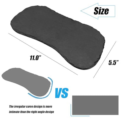 Reptile Basking Platform 11''x5.5'' Turtle Rock Plate Feeding Food Bowl Dish Feed Slate Tortoise Bathing Resting Slab for Lizard Gecko Bearded Dragon Chameleon Snake Frog-2Pcs - size: 11''x5.5''(2PCS)