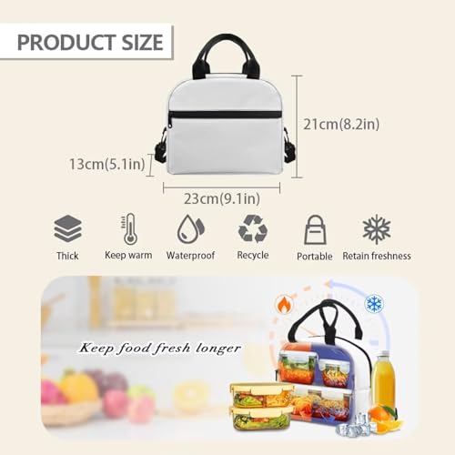 Custom Lunch Bag for Kids Girl Boys Personalized Insulated Lunch Box Reusable Lunch Cooler Bags Custom Photo/DIY Pictures/Name Logo Lunch Tote Handbag Meal Organizer Work - color: Custom
