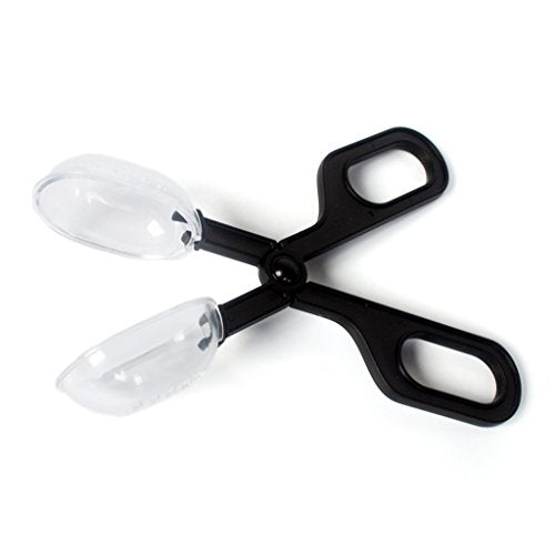 Feeding Scoop Tweezers, Spoon Tip Feeder Clamp for Snake Tarantula, Terrarium Poop Catcher Tool