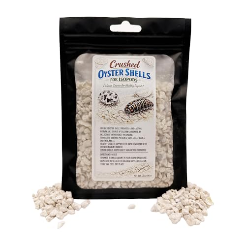 CTWPets Crushed Oyster Shells for Isopods, Natural Calcium Supplement, 3 oz | Natural calcium source for isopod food and bioactive substrate; supports healthy molting and strong exoskeleton development