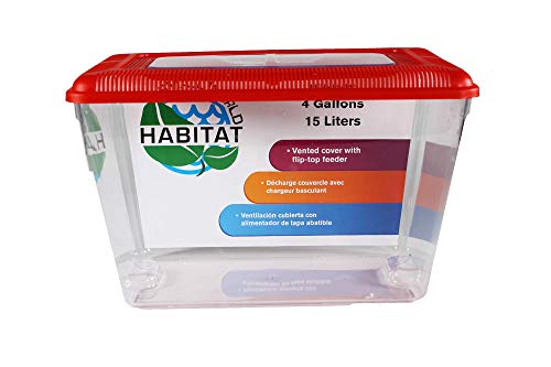 Penn-Plax Small World Habitat – Portable Clear and Transparent Plastic Tank – Excellent for Small Critters and Creatures – Easy to Clean & Handle – 4 Gallon - size: 4 Gallon