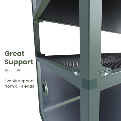 Reptile Terrarium Stackers V2, 10” Gecko Tank Accessories Spacers, ONLY for Phailozoo Collection 50/85/120 Gallon Reptile Tanks 4Pcs