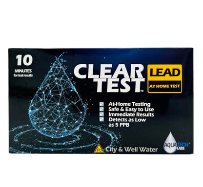 Lead Test Kit for Drinking Water – Results in 10 Minutes, Detects Low-Level Lead (<5 PPB), Easy At-Home Test- One Test