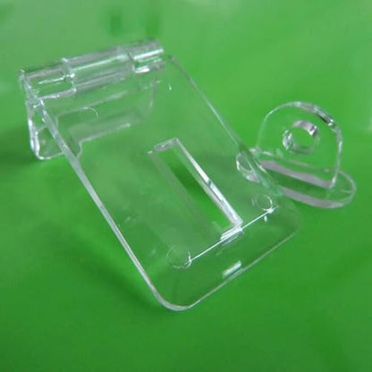 SEIWIEI Mini Hinge Hasp Acrylic Lock Clear Hinge Hasp Transparent Lock Latch Hasp Lock Easy to Use for Doors, Cabinets, Windows(3 Pcs) - size: 3 Pcs