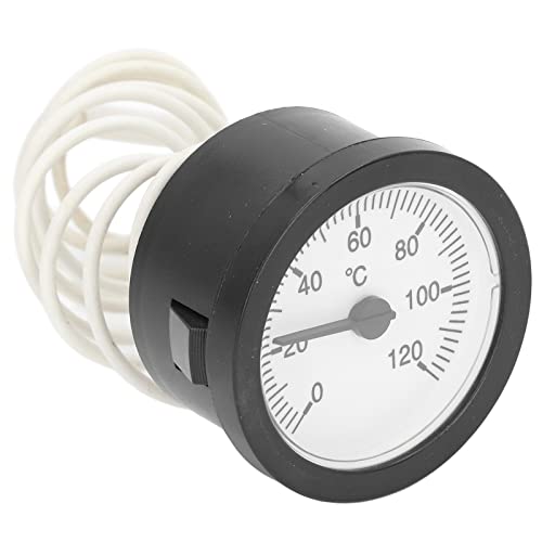 Bimetal Thermometer Accurate Portable Small Round Temperature Gauge with Tube for Reptile Incubator Plant Terrarium Greenhouse Use