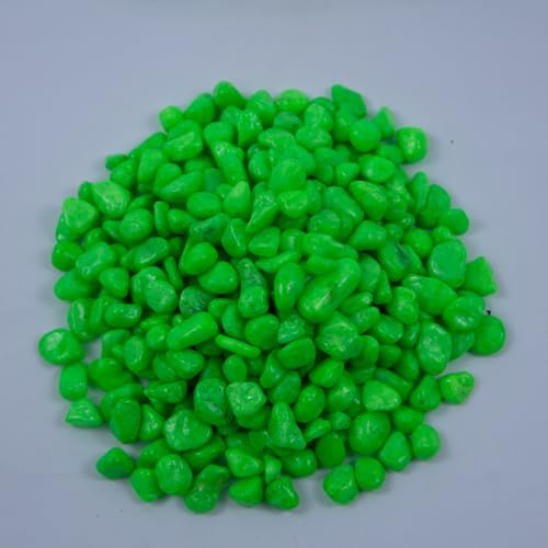 Colored Aquarium Gravel,Colorful Pea Gravel,Garden Rocks,Decorative Stones Rocks for Fish Tank,Aquarium,Fairy Garden Decor,Planters,Vase Fillers,Landscaping,1 Pound (Light Green, 6-9mm) - color: Light Green, size: 6-9mm