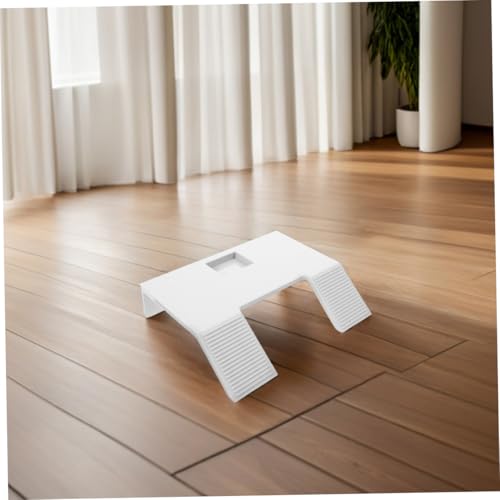 Toyvian 2pcs Plastic Turtle Ramp Suction Cups Floating Dock for Basking Desktop Reptile Basking Platform for Turtle Tank - color: White
