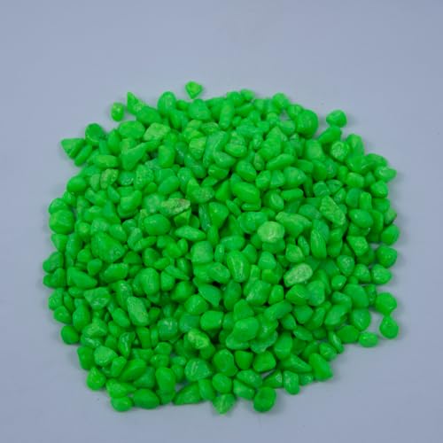 Colored Aquarium Gravel,Colorful Pea Gravel,Garden Rocks,Decorative Stones Rocks for Fish Tank,Aquarium,Fairy Garden Decor,Planters,Vase Fillers,Landscaping,1 Pound (Light Green, 4-6mm) - color: Light Green, size: 4-6mm