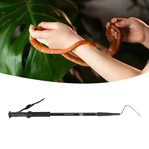 ANGGREK Snake Hook, Reptile Catcher Prevent Slip Aluminum Alloy Pole Adjustable Portable with Handle for Snake