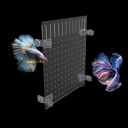 Aquarium Fish Tank Divider Acrylic Isolation Grid Board with Suction Cups Included Clear Fish Separator Transparent Plate Baffle Cover Blocking Fish Partition Net 30x40cm/11.81x15.74in - size: 30x40cm