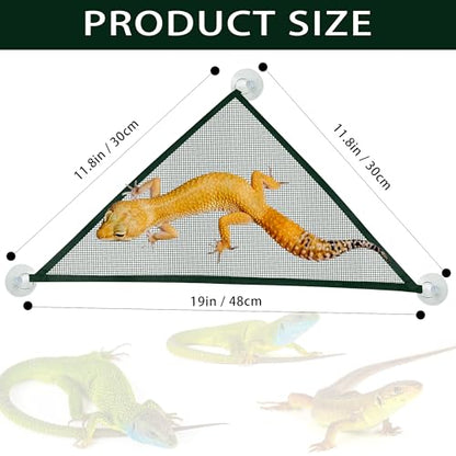 2 Pcs Bearded Dragon Lizard Hammock, Geckos Hammock, Breathable Mesh Reptile Hammock, Suitable for Large & Small Bearded Dragons Anole Geckos Lizards or Snakes（Green） - color: Green
