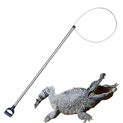 54'' Alligator Catcher Pole Extra Heavy Duty Capture Noose Stainless Steel Catching and Releasing Trap for Bulldogs Goats Wolves and Other Wildlife,2023 New Launch