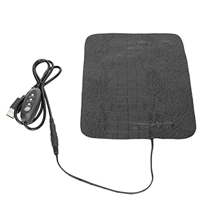 USB Reptile Heat Pad Waterproof Thermal Mat for Reptiles Pets, Under Tank Heater for Turtle Lizard, Three Level Temperature Adjustment, PU Leather - style: small /