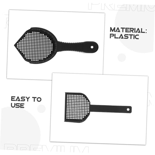 2pcs Plastic Cat Litter Scoop with Fine Sifting Ergonomic Comfortable Grip Handle Versatile Pet Waste Cleaning Tool for Cat Litter Box and Reptile Sand Fast and Easy Waste Removal