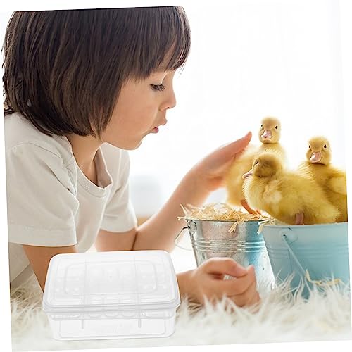 TOYANDONA 16-Hole Plastic Reptile Egg Incubator Hatching Box for Gecko and Lizard Eggs Sturdy Reptile Breeding Tray Lid for Accessories