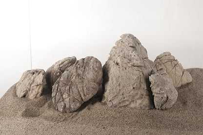 Elephant Skin Stone Grey Aquascaping Rock 18lb Planted Aquarium | Grey wrinkled texture; iwagumi, planted terrarium - size: 16 Elephant Skin Stone Grey(3-9 inches,18lbs)