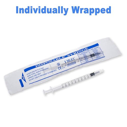 12pack 1ml Syringes Without Needle Plastic for Liquid, Measuring, Ink Refilling, Oil, Liquids Glue Applicator, With Cap - style: 1ML