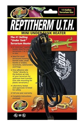 Zoo Med Reptitherm Under Tank Heater for 1-5 Gallon Reptile Terrariums