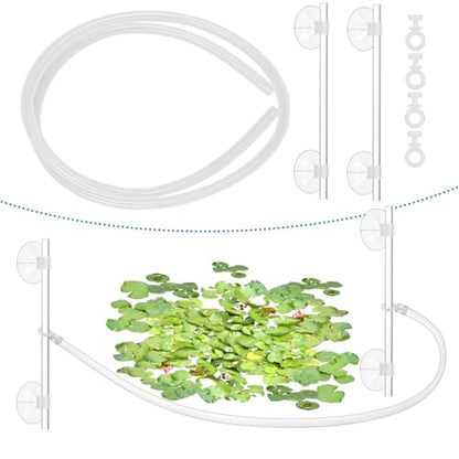 Aquarium Floating Plant Corral, Floating Plant Fence for Aquarium Accessories, Separates Floating Plants, Auto-Adjusts Height with Water Level, Suitable for All Floating Plants and Aquariums.