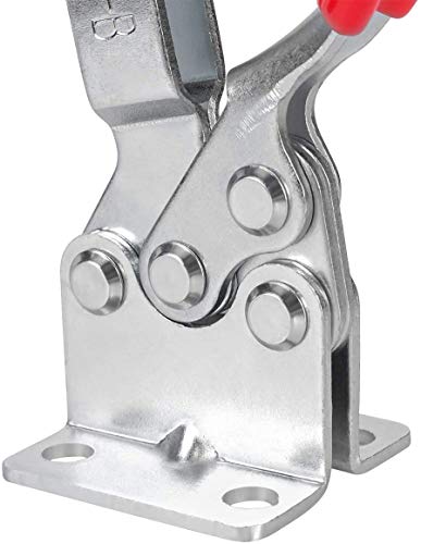 10 Pack Toggle Clamps, Hold Down Clamp 220Lbs Holding Capacity Quick Release Horizontal Clamps with Rubber Pressure Tip for Woodworking Jigs and Fixtures, Welding, Drill Press, Crosscut Sled - size: 10Pack-201B