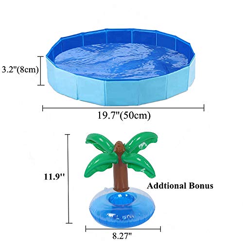 Foldable Collapsible Lizard Bathing & Cooling Swimming Pool, Durable Bath Tub, Swimming Bath Water Washer for Bearded Dragons Hedgehog Hamster & Small Animals, Bonus - Bearded Dragon Swim Float - size: 50x8cm(19.7''x3.2')