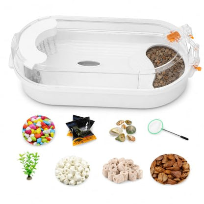 Turtle Tank for Aquatic Turtles, Anti Desktop Turtle Habitat Terrarium with External System