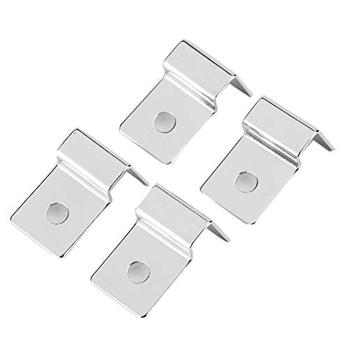 4Pcs Pssopp Aquarium Cover Bracket, Fish Glass Cover Clip Stainless Steel Aquarium Glass Covers Support Bracket Holders Universal Lid Clips for Rimless Aquariums(5mm) - color: 5mm