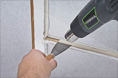 Genesis GHG1500A Dual Temperature Heat Gun Kit With Fast Heat High And Low Settings 572F/1000F, Air Reduction Nozzle, Reflector Nozzle, And Two Deflector Nozzles with 2 Year Warranty | 572F or 1000F, For Shrink Tubing, For Crafting, For Vinyl Wrap, 4 Acce