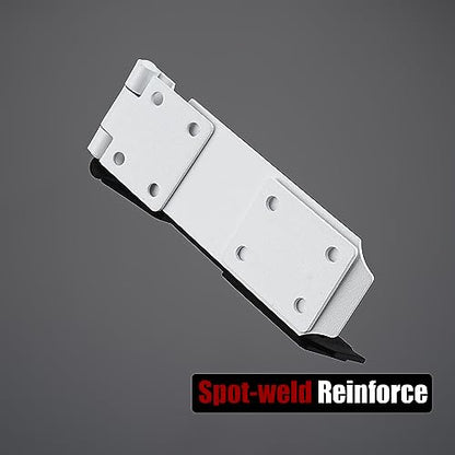 JQK Door Hasp Latch Lock, 5 Inch 304 Stainless Steel Safety Packlock Clasp Thickness 1.9 mm, Matte White, DL130-WH - size: 5Inch-White