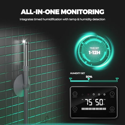 MARS HYDRO Plant Humidifier 15L with Adjustable Humidity | Timer Function,Ultrasonic Precise and Silent Operation,No-Leak Seal for Grow Tent,Indoor Planting,Greenhouse,Bedroom - size: 15L