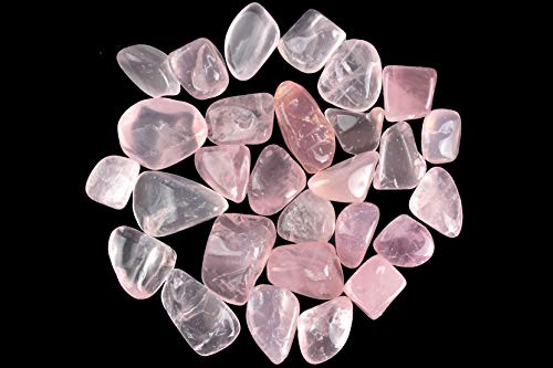 ZenQ 1 lb Crystal Chips, Tumbled Stone Chips for Crafts | Polished, Undrilled Gemstones for Resin Art, Vase Filler, Plant Decor, Candle Making, and DIY Projects - color: Rose Quartz 0.2"- 0.6"