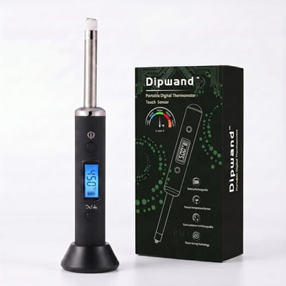Real-time Temperature Reading Device, Digital thermocouple Thermometer Kits - Black Version - color: Black