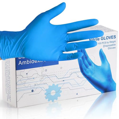 PEIPU Nitrile Disposable Gloves，Powder Free, Cleaning Service Gloves, Latex Free - size: Medium (Pack of 100), style: 100 Pcs
